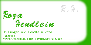 roza hendlein business card